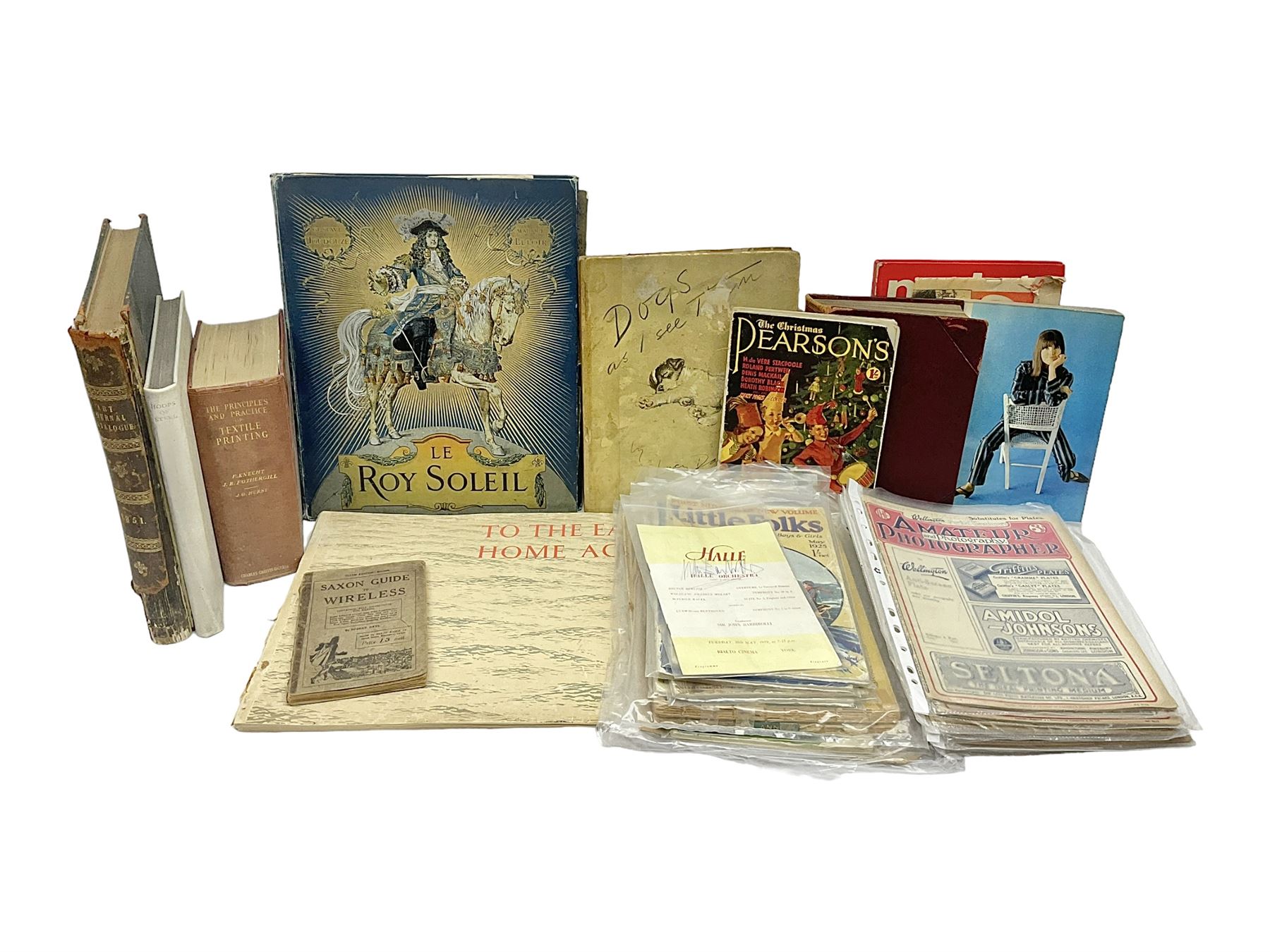 Collection of books and ephemera, including Lucy Dawson; Dogs as I see Them, with twenty two Illustrations in colour, Grosset & Dunlap 1937, Pearson's Christmas magazine December 1973, bound volume of Pearson's Magazine Jan-June 1896, Mates Annual 1976, Glamour Magazine 3rd September 1958, Ready Steady Go 1965, Dorothy Una Ratcliffe; Hoops of Steel, printed for private circulation 1935, signed numbered ltd. edition 40/300 etc