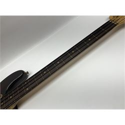 Early 1960s American Fender Precision electric bass guitar with original three-tone sunburst finish and faux tortoiseshell scratch plate; rosewood fretboard; all original fittings including chromium plated bridge and pick-up covers, finger rest, 'pots' and machines, dated on end of neck 5NOV62C, serial no.91625; L115cm overall; in Selmer simulated reptile skin covered carrying case. Sold with non-transferrable CITES A10 licence, certificate no.23GBA10CNKKEB, serial no.441200, dated 30th August 2023. Also included are original 1960s photographs of the band 'The Rascals' and photocopies of newspaper cuttings advertising their forthcoming performances along with a photocopy of a photograph of their television appearance on 'Opportunity Knocks' in 1967/8 (coming second to Mary Hopkins). In addition there is a reel-to-reel tape recording and USB stick of the band playing and two sheets of biographical information. Auctioneer's Note: The guitar was ordered by Trevor Parker from Pat Cornell's Music Shop, Spring Bank, Hull and imported from the USA in 1962, well before it was available in the UK. Trevor was the bass guitarist of The Rascals from Hull, later The Ides of March, who supported artists such as Elton John on the Hull circuit. Trevor played the guitar extensively until 1969 when The Rascals disbanded, he got married to Maureen and settled down to family life. Trevor sadly passed away in 2017, and after being in store for fifty-four years his widow has decided it is time for his guitar to be sold.