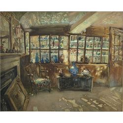 Winifred Donne (British 1882-1944): The Old Curiosity Shop, watercolour and gouache signed 46cm x 56cm