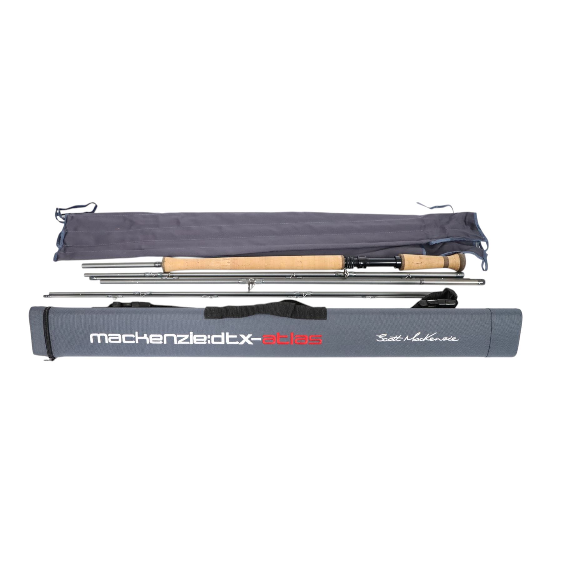 Mackenzie DTX NX1 Atlas #9 six-piece fly fishing rod, in canvas case and hard case