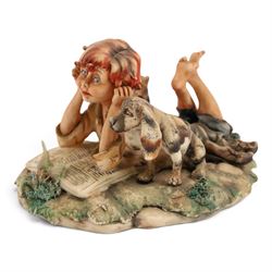 Three Capodimonte figures, comprising Fisherman, The Pirate, and The Boy 
