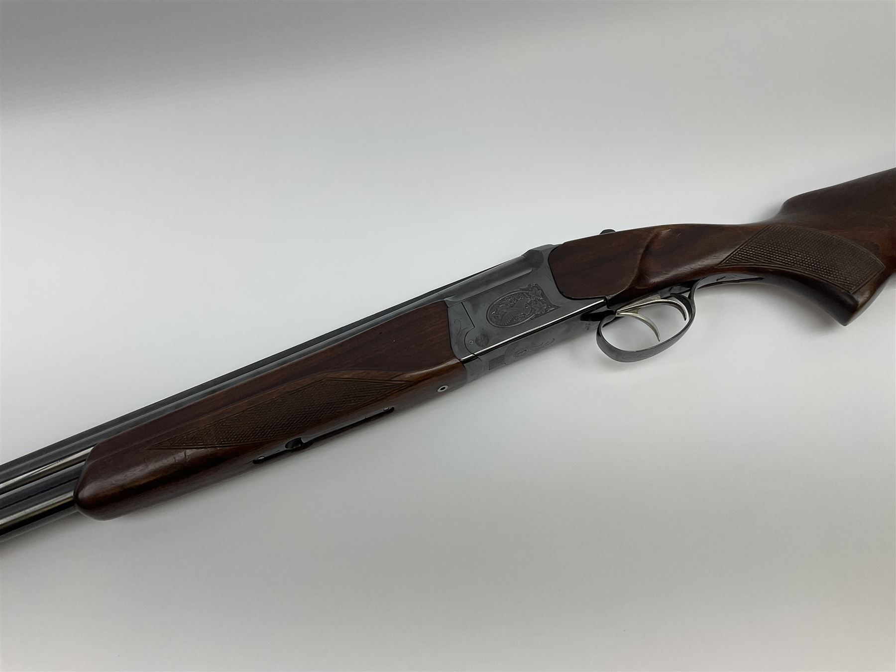 Russian Baikal 12-bore over-and-under double barrel boxlock non-ejector sporting gun, 72.5cm choked barrels with 2.75