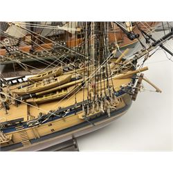 Wooden scale model model of a galleon 'Fragata Siglo XVIII ship, together with three mast scratch built ship and one other, fragata H78cm