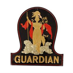 Group of ten Guardian Assurance Company fire insurance marks, H23cm