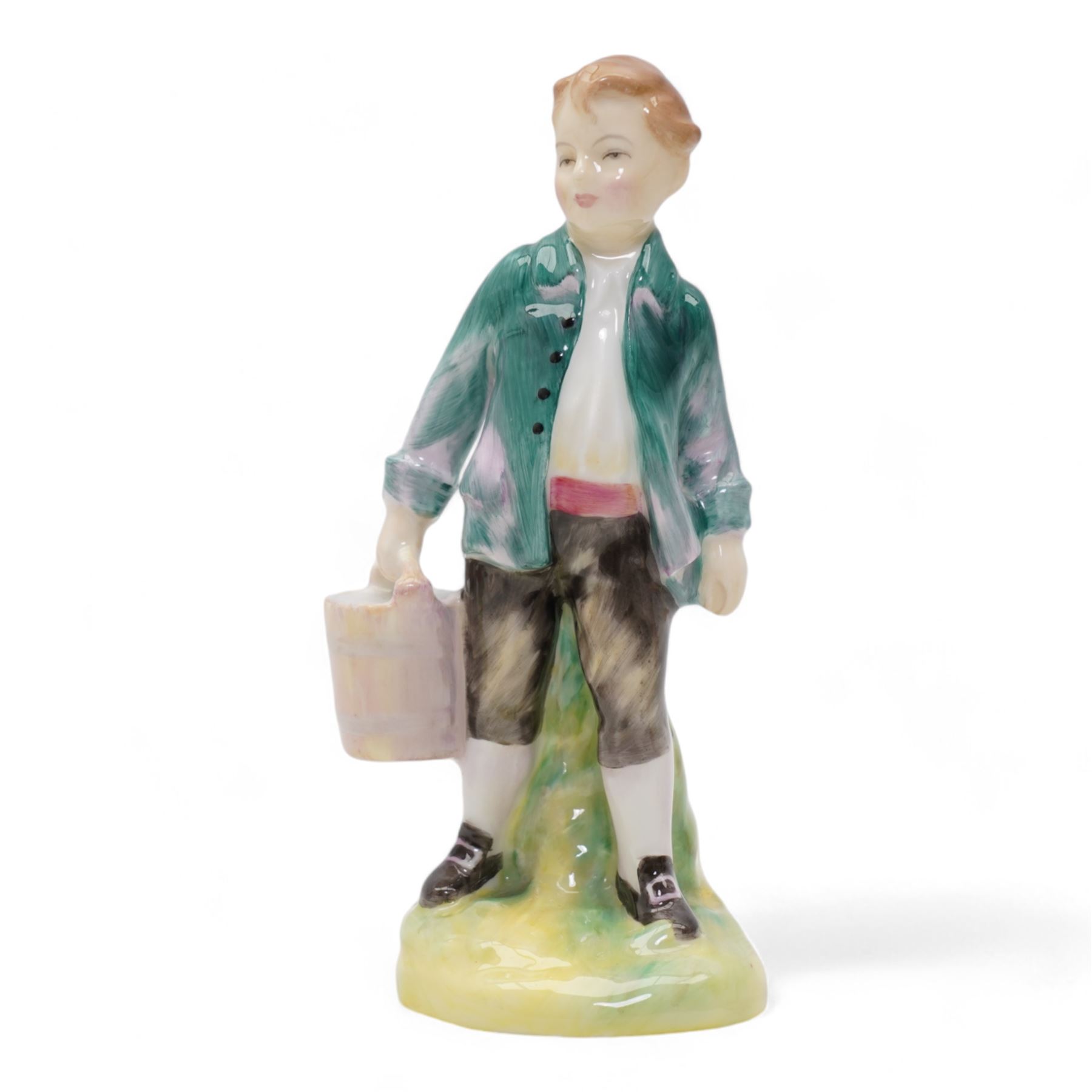 Six Royal Doulton figures comprising 'Jack' and 'Jill' HN2060 & HN2061, 'Once Upon a Time', 'Tootles', 'Miss Muffet' and 'Linda' (6)