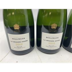 Bollinger, 2012 Le Grande Annee champagne, 75cl, 12% vol, three bottles  