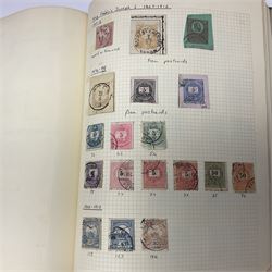 World stamps including Andorra, Austria with 1858 and later issues, Belgium with imperfs and later, Belgium, Cuba, Czechoslovakia, Denmark, Ireland, France, Germany with Hamburg, Lubeck, Oldenburg, Saxony etc, Greece, Hungary, the Netherlands, Spain etc, housed in two albums 