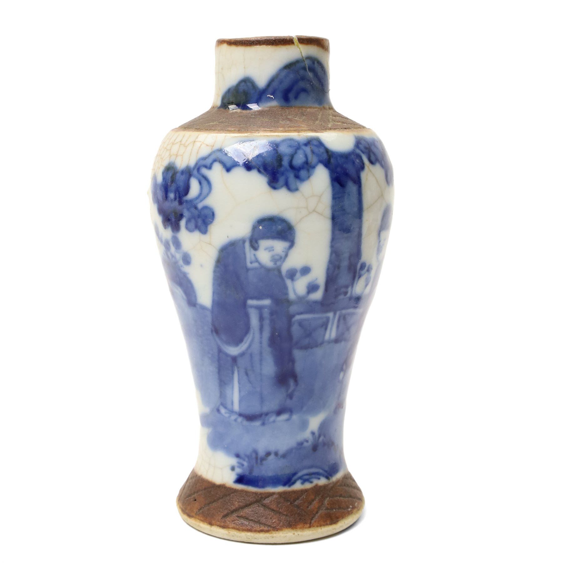 Chinese painted vase, together with a Japanese porcelain double gourd vase and a bottle vase, larger H16cm; together with a set of green stone rings (7)