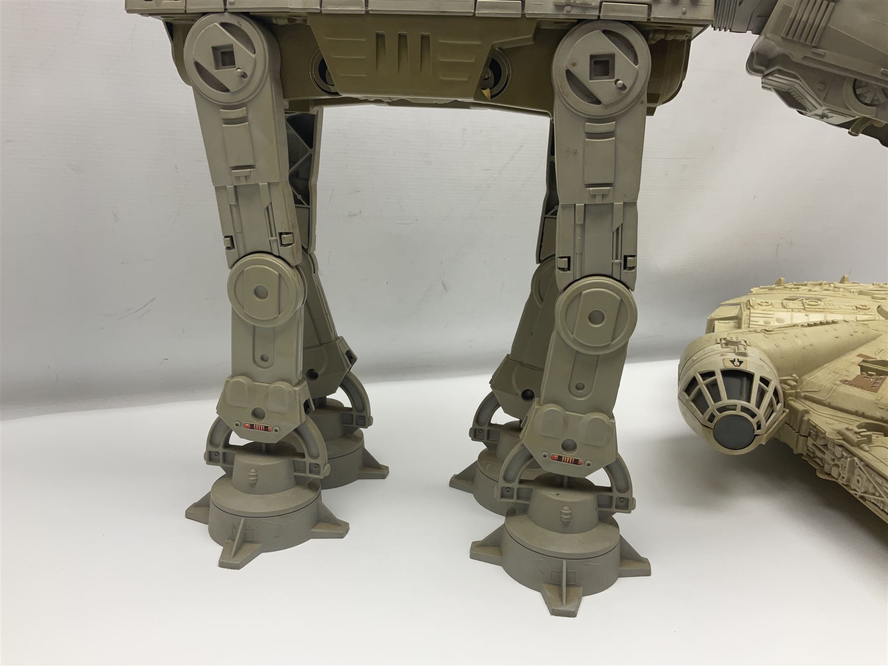 Star Wars - two unboxed vintage Star Wars vehicles comprising Millenium Falcon with 3 3/4