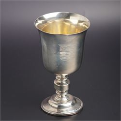 Elizabeth II limited edition silver commemorative 'Beverley Goblet' 22/400 H13cm Birmingha...