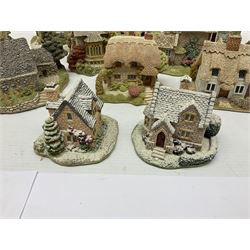 Twenty Lilliput Lanes, including The Chocolate House, Chiltern Mill, Blaise Hamlet, St Kevin Church, some with deeds and original boxes