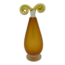 Bob Crooks (1956-) for First Glass, three glass scent bottles and stoppers, largest H24cm